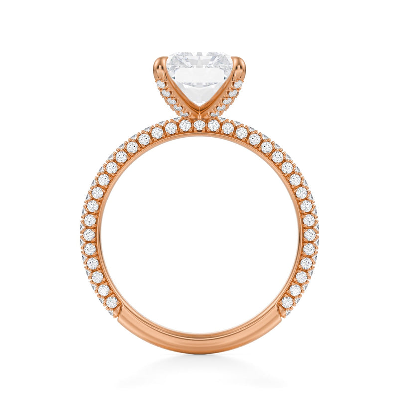 Radiant Halo With Trio Pave Ring  (2.00 Carat G-VS1)