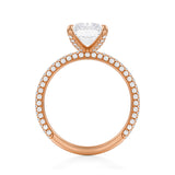 Radiant Halo With Trio Pave Ring  (3.50 Carat D-VVS2)