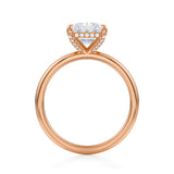 Radiant Solitaire Ring With Pave Basket  (1.00 Carat E-VS1)