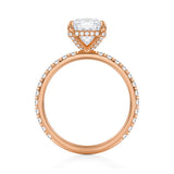 Cushion Pave Basket With Pave Ring  (3.40 Carat E-VS1)