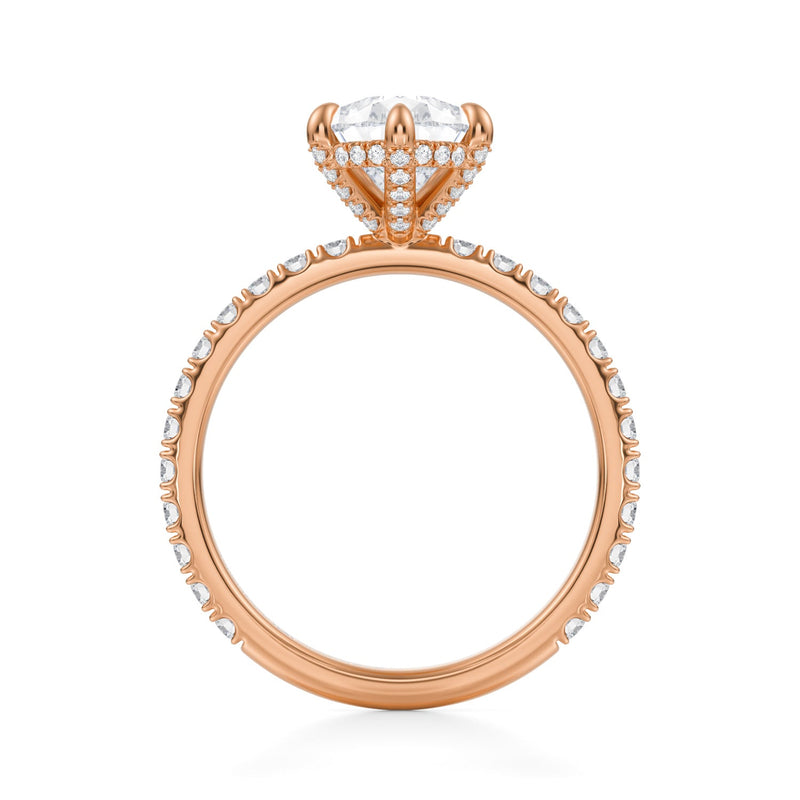 Pear Pave Basket With Pave Ring  (2.00 Carat E-VS1)