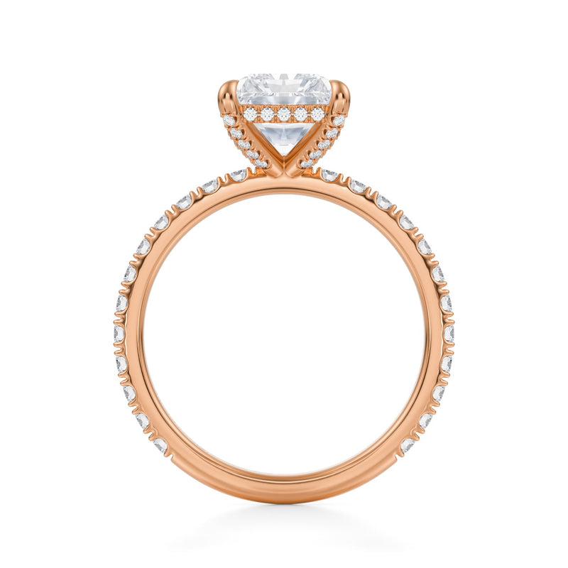 Radiant Pave Basket With Pave Ring  (1.40 Carat E-VS1)
