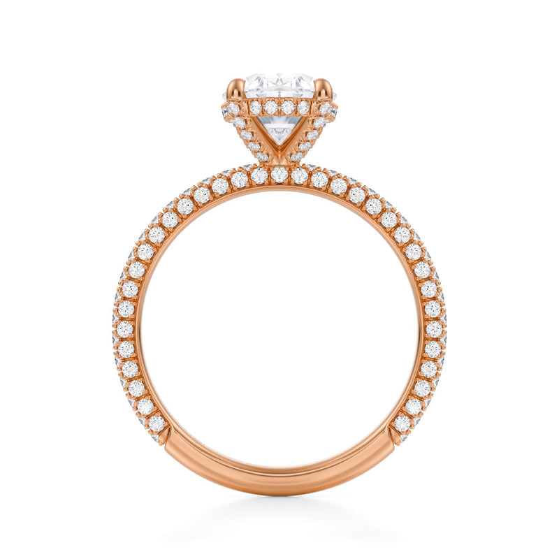 Oval Pave Basket With Trio Pave Ring  (2.40 Carat D-VS1)