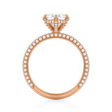 Pear Pave Basket With Trio Pave Ring  (3.70 Carat E-VS1)