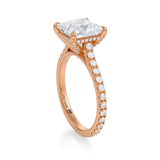 Princess Pave Cathedral Ring With Pave Basket  (2.70 Carat D-VVS2)