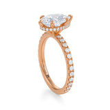 Pear Wrap Halo With Pave Ring  (1.40 Carat F-VVS2)