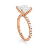 Princess Pave Ring With Pave Prongs  (3.70 Carat D-VS1)