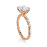 Cushion Pave Basket With Trio Pave Ring  (2.40 Carat D-VS1)