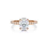 Oval Wrap Halo With Pave Ring  (1.40 Carat E-VVS2)
