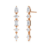 5 Mixed Lab Grown Diamond Dangle Earrings