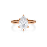 Classic Pear Solitaire Ring (1.20 Carat E-VS1)