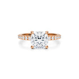 Cushion Modern Pave Ring (1.20 Carat G-VVS2)