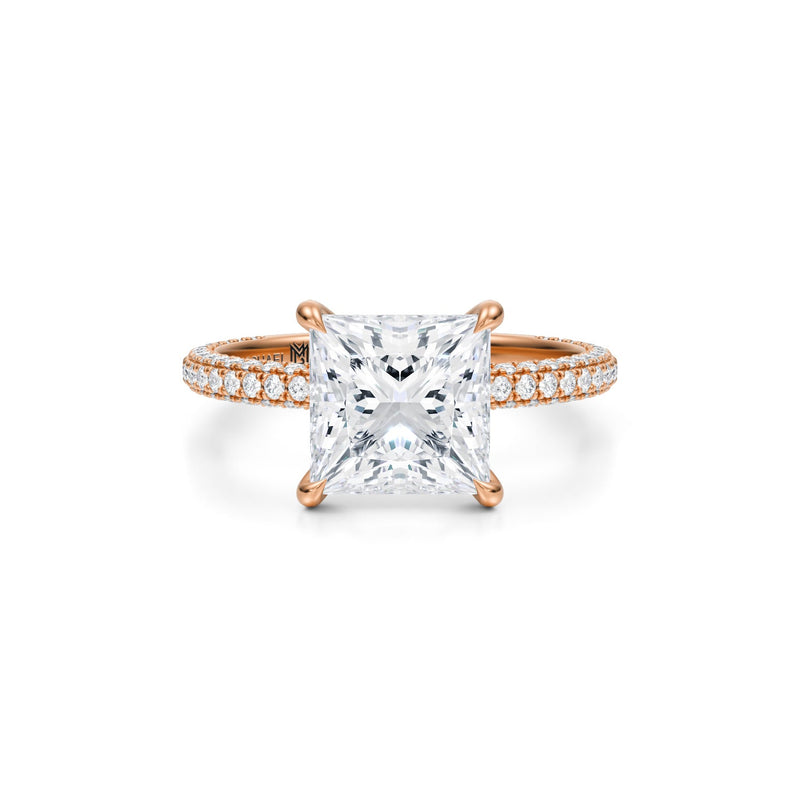Princess With Braided Pave Ring  (2.20 Carat D-VS1)