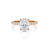 Oval Pave Basket With Pave Ring  (3.50 Carat D-VS1)