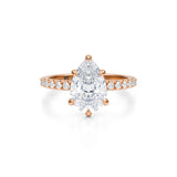 Pear Pave Basket With Pave Ring  (1.20 Carat F-VVS2)