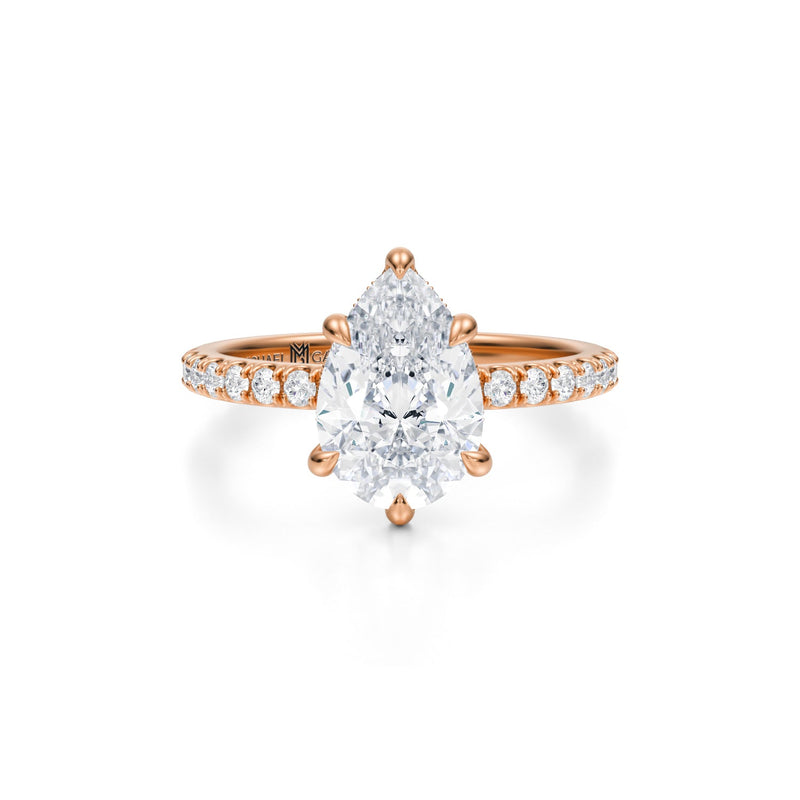 Pear Pave Basket With Pave Ring  (2.20 Carat E-VS1)