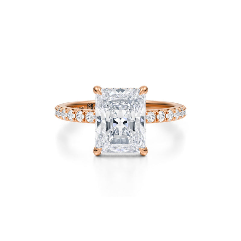 Radiant Pave Basket With Pave Ring  (3.50 Carat E-VS1)