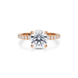 Round Pave Basket With Pave Ring  (1.00 Carat F-VS1)