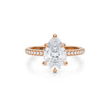 Pear Pave Basket With Trio Pave Ring  (3.40 Carat F-VVS2)