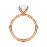 Round Solitaire Ring With Pave Prongs  (3.50 Carat E-VS1)