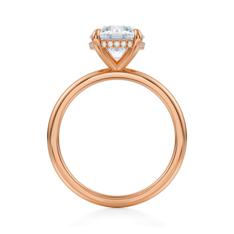 Round Solitaire Ring With Invisible Halo