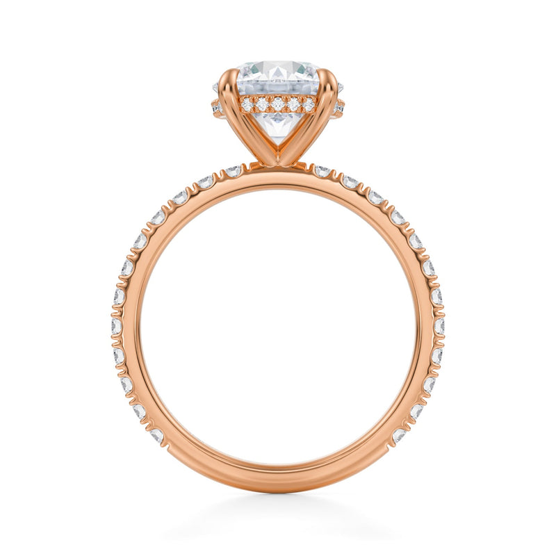 Round Invisible Halo With Pave Ring
