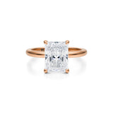 Radiant Solitaire Ring With Pave Prongs  (2.20 Carat F-VVS2)