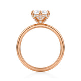 Pear Solitaire Ring With Pave Basket  (1.20 Carat D-VVS2)