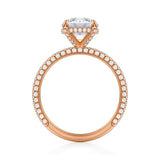 Round Pave Basket With Trio Pave Ring  (3.40 Carat F-VVS2)