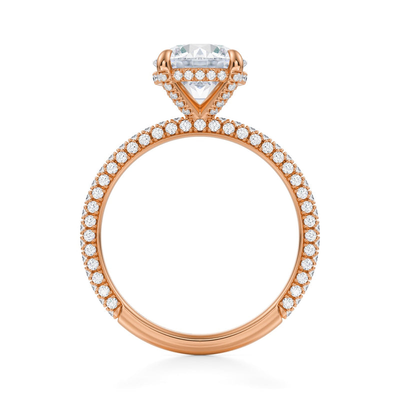 Round Pave Basket With Trio Pave Ring  (2.40 Carat D-VS1)