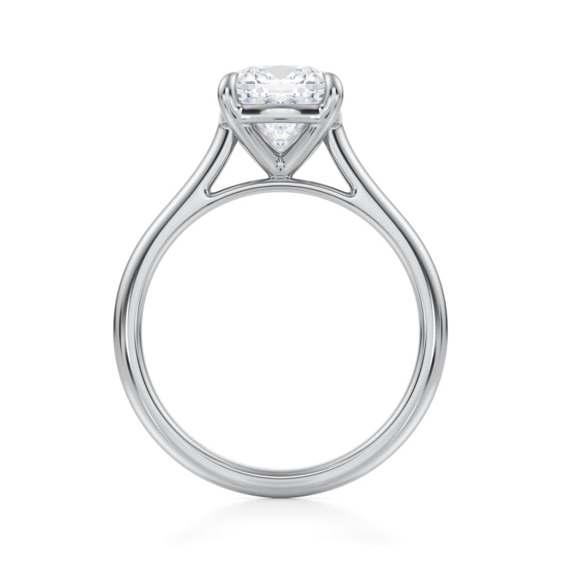 Classic Cushion Cathedral Ring  (3.40 Carat G-VS1)