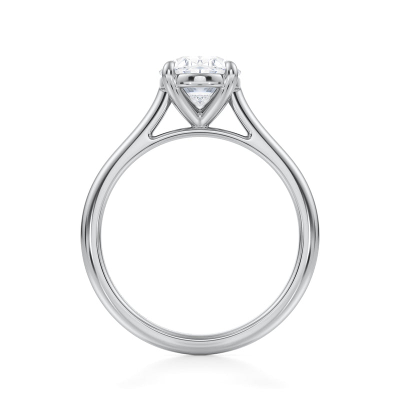 Classic Oval Cathedral Ring  (1.50 Carat D-VS1)