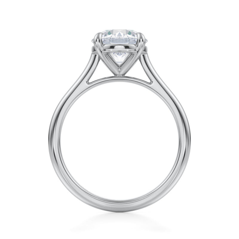 Classic Round Cathedral Ring  (3.40 Carat F-VS1)