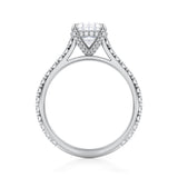 Oval Pave Cathedral Ring With Pave Basket  (2.50 Carat E-VS1)