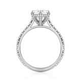 Pear Pave Cathedral Ring With Pave Basket  (2.70 Carat D-VVS2)