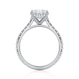 Radiant Pave Cathedral Ring With Pave Basket  (3.40 Carat E-VS1)
