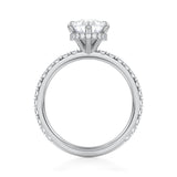 Pear Wrap Halo With Pave Ring  (2.20 Carat D-VVS2)