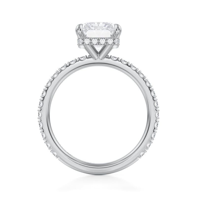 Radiant Wrap Halo With Pave Ring  (3.70 Carat F-VVS2)