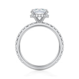 Round Wrap Halo With Pave Ring  (3.40 Carat D-VVS2)