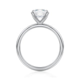 Lab Grown Diamond Solitaire Ring in White Front Angle