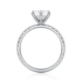 Pear Modern Pave Ring (1.20 Carat G-VVS2)