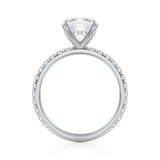 Round Modern Pave Diamond Engagement Ring