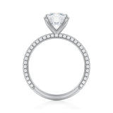 Round Trio Pave Ring  (2.40 Carat F-VVS2)