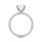 Cushion Pave Ring With Pave Prongs  (1.00 Carat E-VVS2)