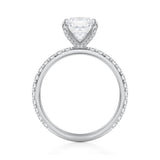 Cushion Pave Ring With Pave Prongs  (2.70 Carat E-VVS2)