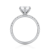 Pear Pave Ring With Pave Prongs  (2.70 Carat E-VVS2)