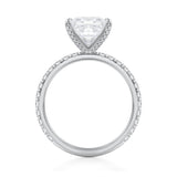 Princess Pave Ring With Pave Prongs  (2.70 Carat E-VVS2)