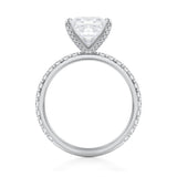 Princess Pave Ring With Pave Prongs  (1.70 Carat G-VS1)