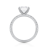 Radiant Pave Ring With Pave Prongs  (3.50 Carat F-VVS2)