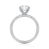 Round Pave Ring With Pave Prongs  (1.50 Carat E-VS1)